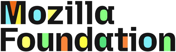 Colorful text reading Mozilla foundation.