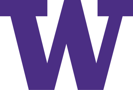 University of Washington logo, a purple W.